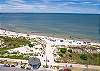 An aerial view of the Cape Charles public beach