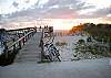 Bikes at sunset at the Cape Charles beach