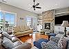 Living room on the second floor with Bay views