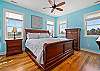 Sleep comfortably in a King bed in the master bedroom