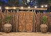 200 year old doors lead to 2nd flagstone courtyard garden.