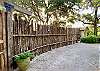 8' privacy fence creates a super private oasis.