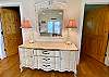French antique buffet is beautiful as well as functional.