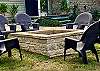 Custom rock fire pit.