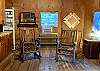 Massive rustic, rocking chairs are old school relaxation.