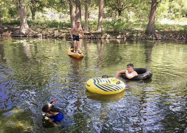 DEEP water at private river house Sparkling Frio!