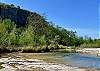 This is the location on the river where you can walk from Hippie Hut to the Frio River.