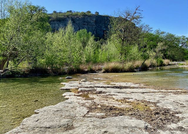 Where On the Rocks cabin meets the Frio River!