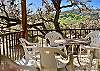 Charming deck overlooking the Frio River.