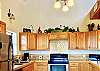 30' vaulted ceiling in the kitchen.