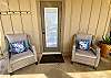 Outside the master bedroom you'll find 2 comfy, deep cushioned wicker chairs perfect for morning coffee or wine at sundown. Just for 2!