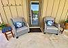 Outside the master bedroom you'll find 2 comfy, deep cushioned wicker chairs perfect for morning coffee or wine at sundown. Just for 2!