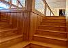 Custom stairs are wide and multi directional.