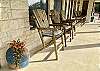 Stunning row of sturdy, heavy duty high chairs with cushions for taking in the fabulous views.
