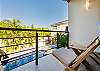 Sip morning coffee on your private balcony overlooking Casa Milagro's pool. Enhance your Tamarindo stay with in-villa massages, ATV tours, and pre-stocked groceries.