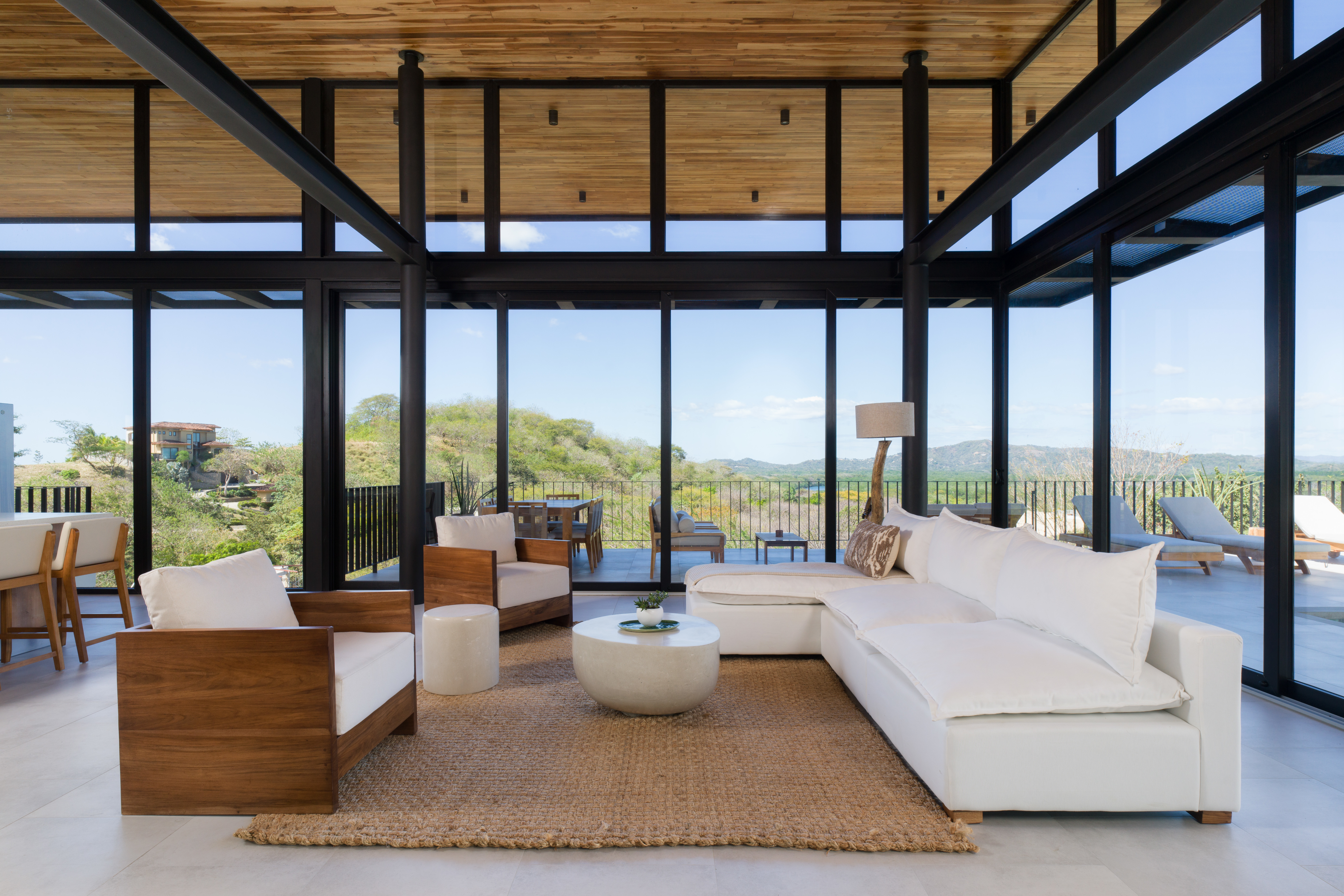 Luxurious living room with indoor-outdoor vibe