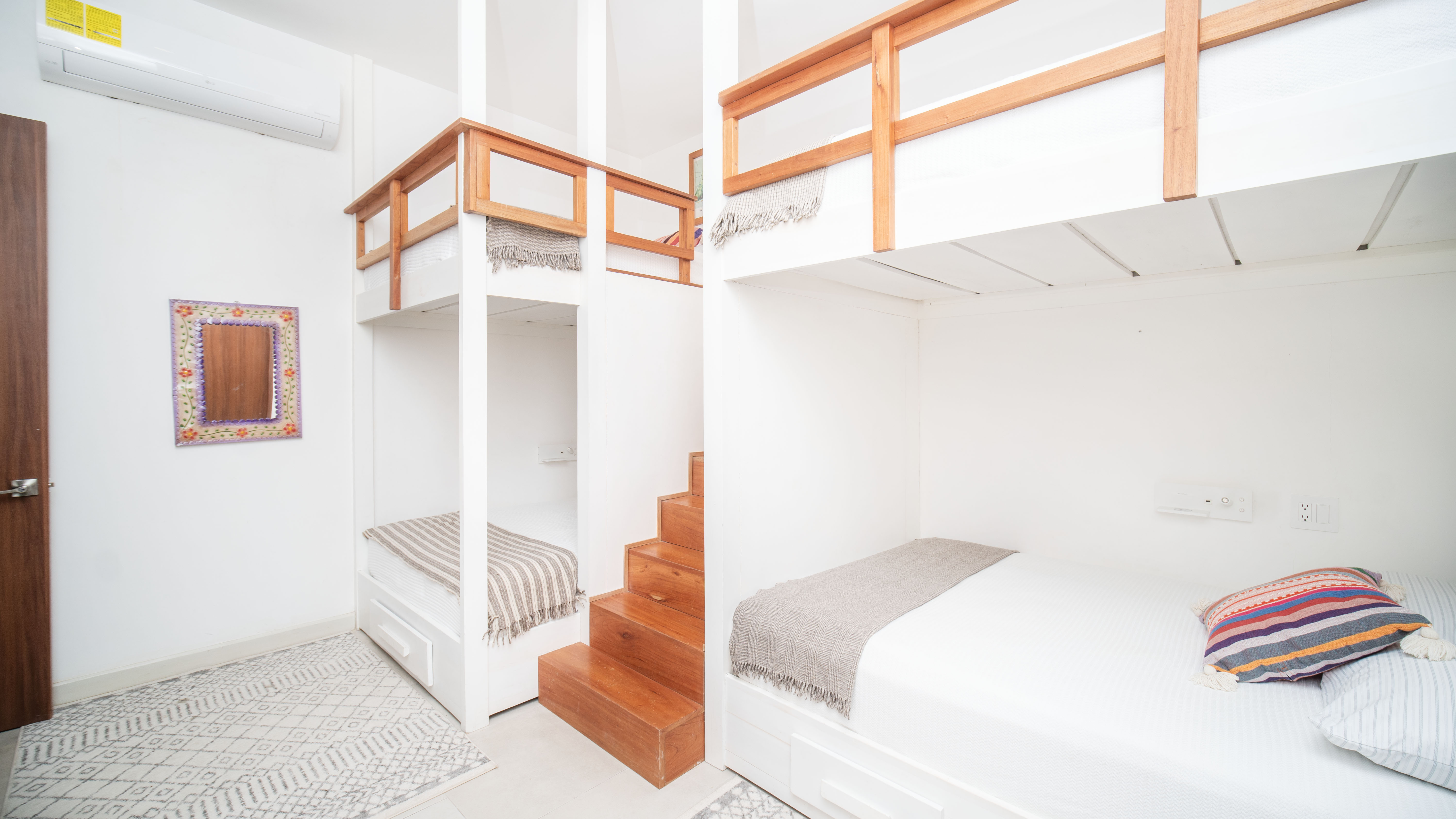 Bunk bed setup perfect for kids or extra guests