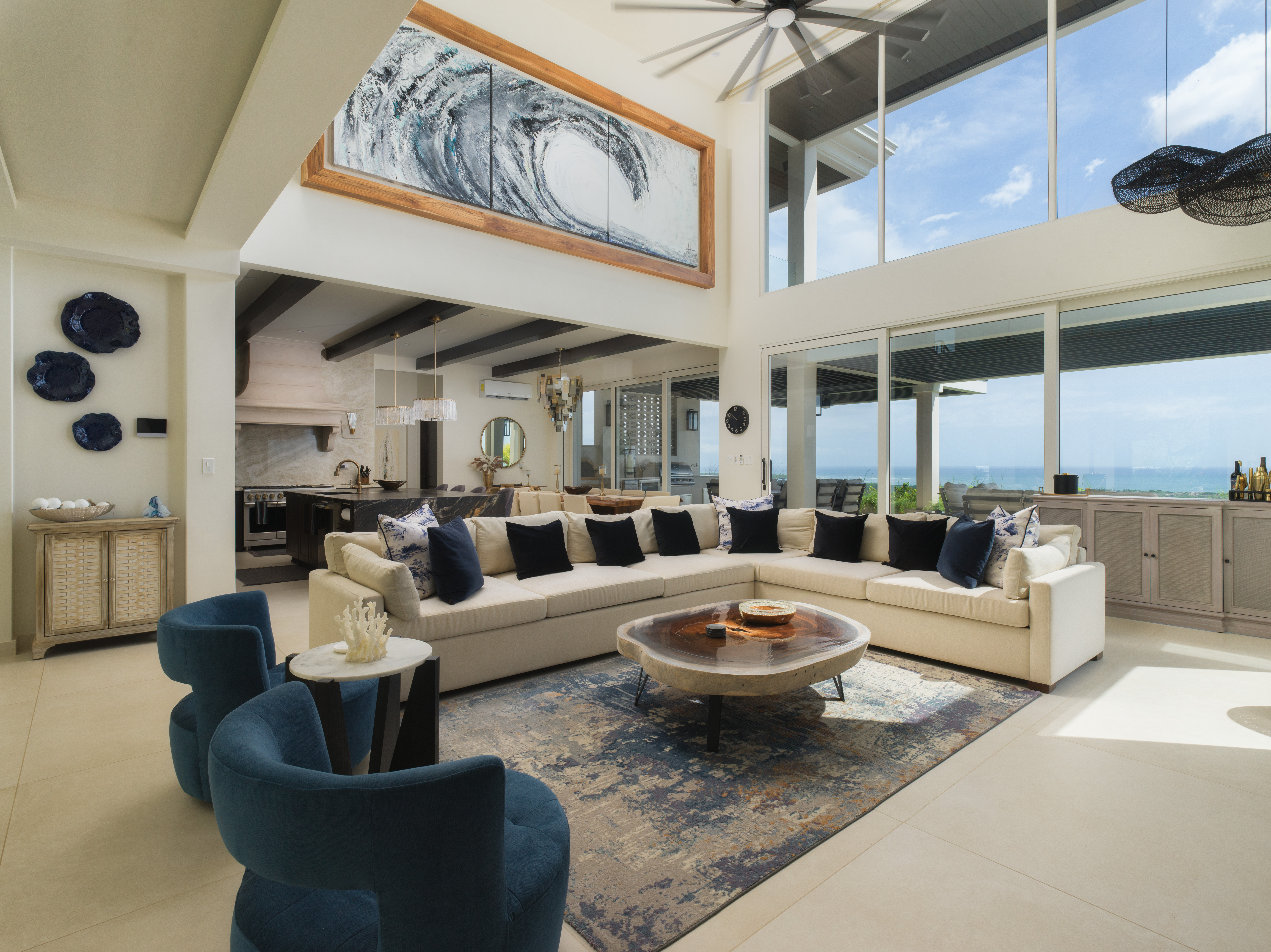 Spacious living room area