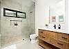 Tastefully decorated and spacious bathrooms