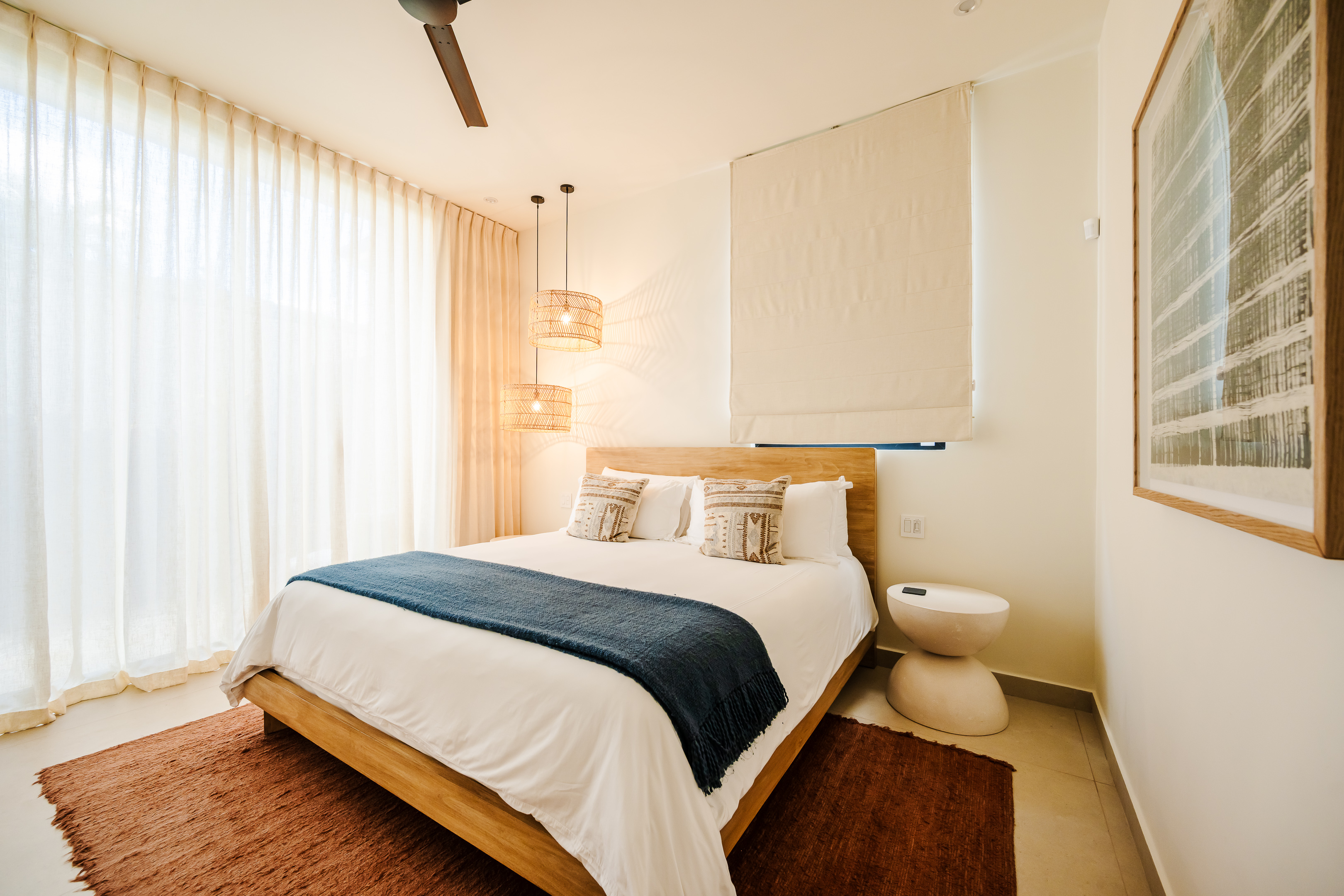 King size suite downstairs with garden view