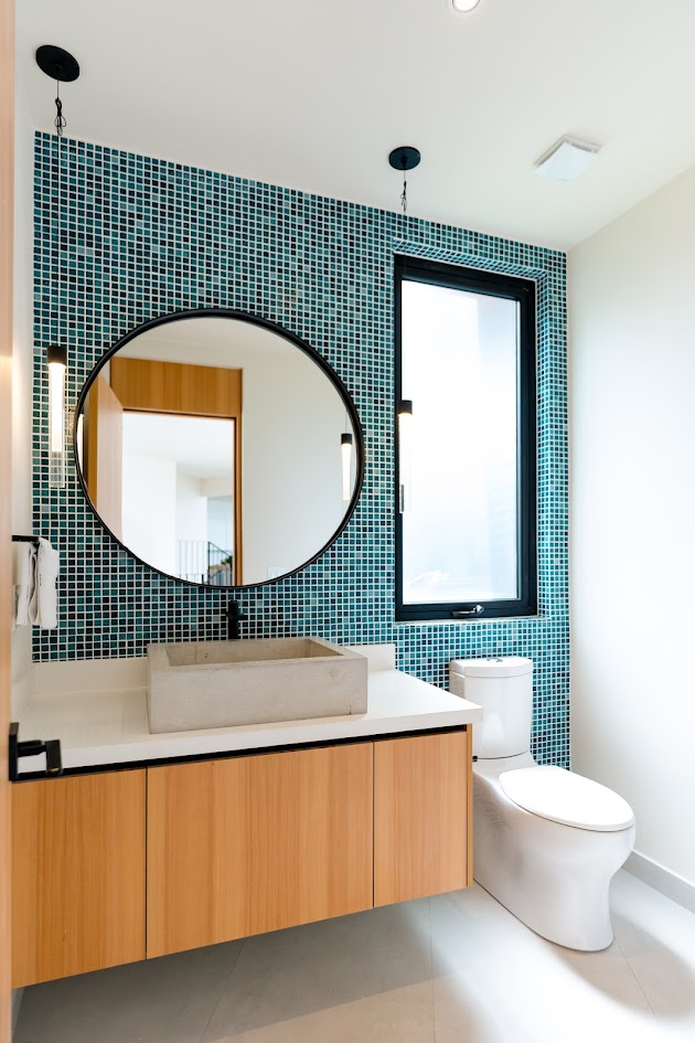 The guest bathroom thoughtfully designed for visitors