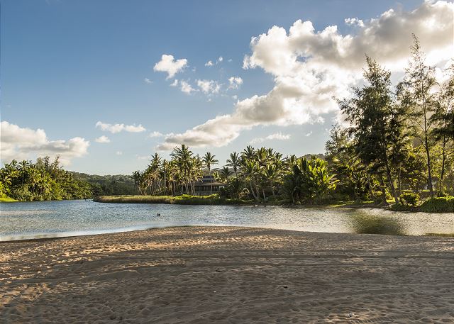 The river offers a great swimming area for children or those who like calmer waters.