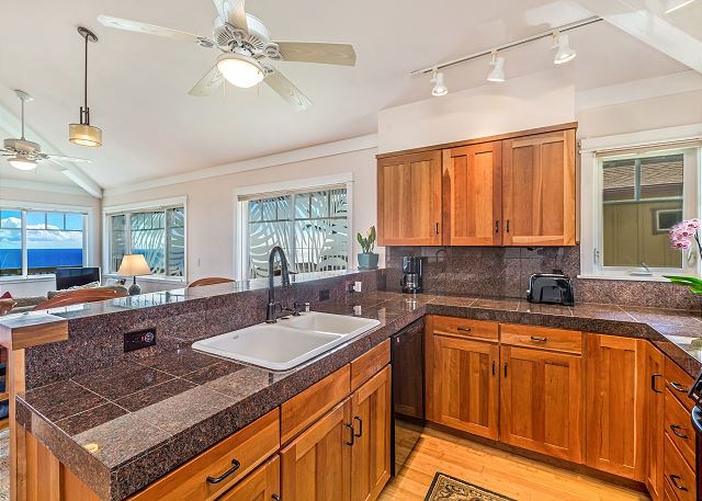Beautiful kitchen for indoor dining.