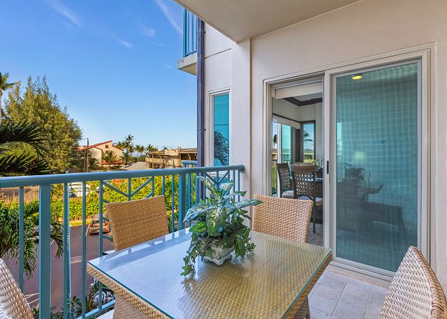 Enjoy island breezes and views from one of three private lanais
