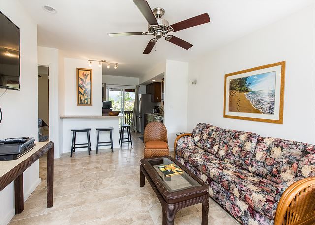 Living Area with flat screen TV