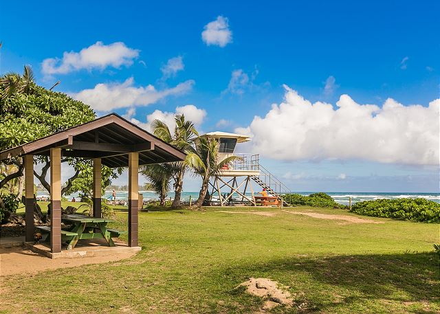 Great life-guarded beach just a few minutes drive from Kapaa Shore Resort. Ideal for swimming and picnicking.