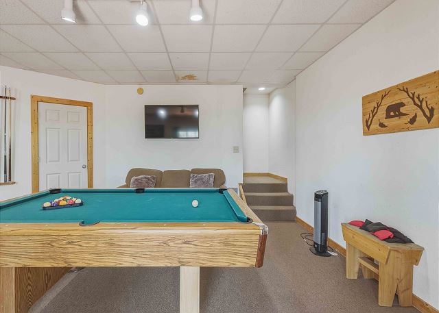 TV in the Billiard Room