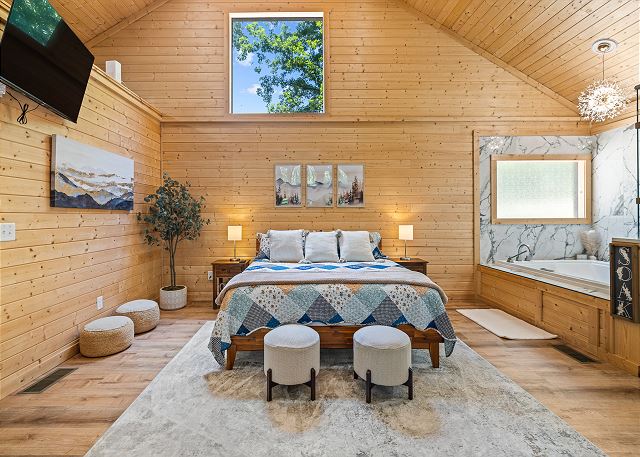 Open Studio Floor Plan with King Bed