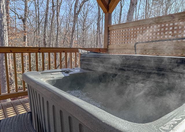 Chilly out? Warm up in the hot tub