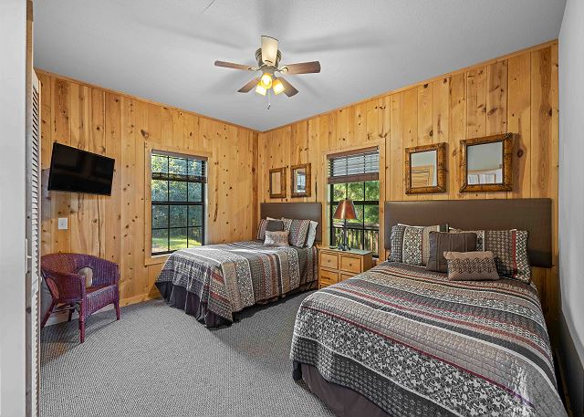 Main Floor Double Beds with Television