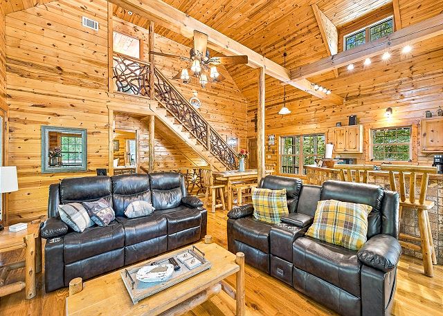 Comfy Cozy Leather Sofa and Loveseat