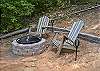 Fire Pit next to the Hot Tub