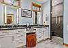 Master bath w/double vanity & walk-in shower