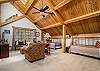 Loft seating area w/2 trundle beds