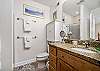 Full apartment bathroom w/walk-in shower