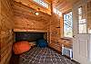 Treehouse interior w/chalkboard for kids' activities