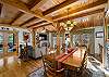 Dining table seats up to 12
