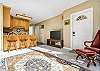 Kitchen & living area w/40” TV