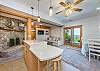 Lower level kitchen, dining & living area w/