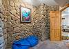 Cozy seating nook outside the