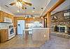 Lower level kitchen, dining & living area w/