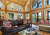Main level with high ceilings and open floor plan
