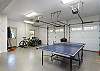 Ping pong table in the garage