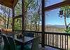Panoramic views from the outdoor dining table