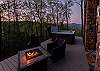 Back deck with incredible mountain views.