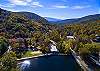 Aerial of Lake Susan & surrounding mountains-
